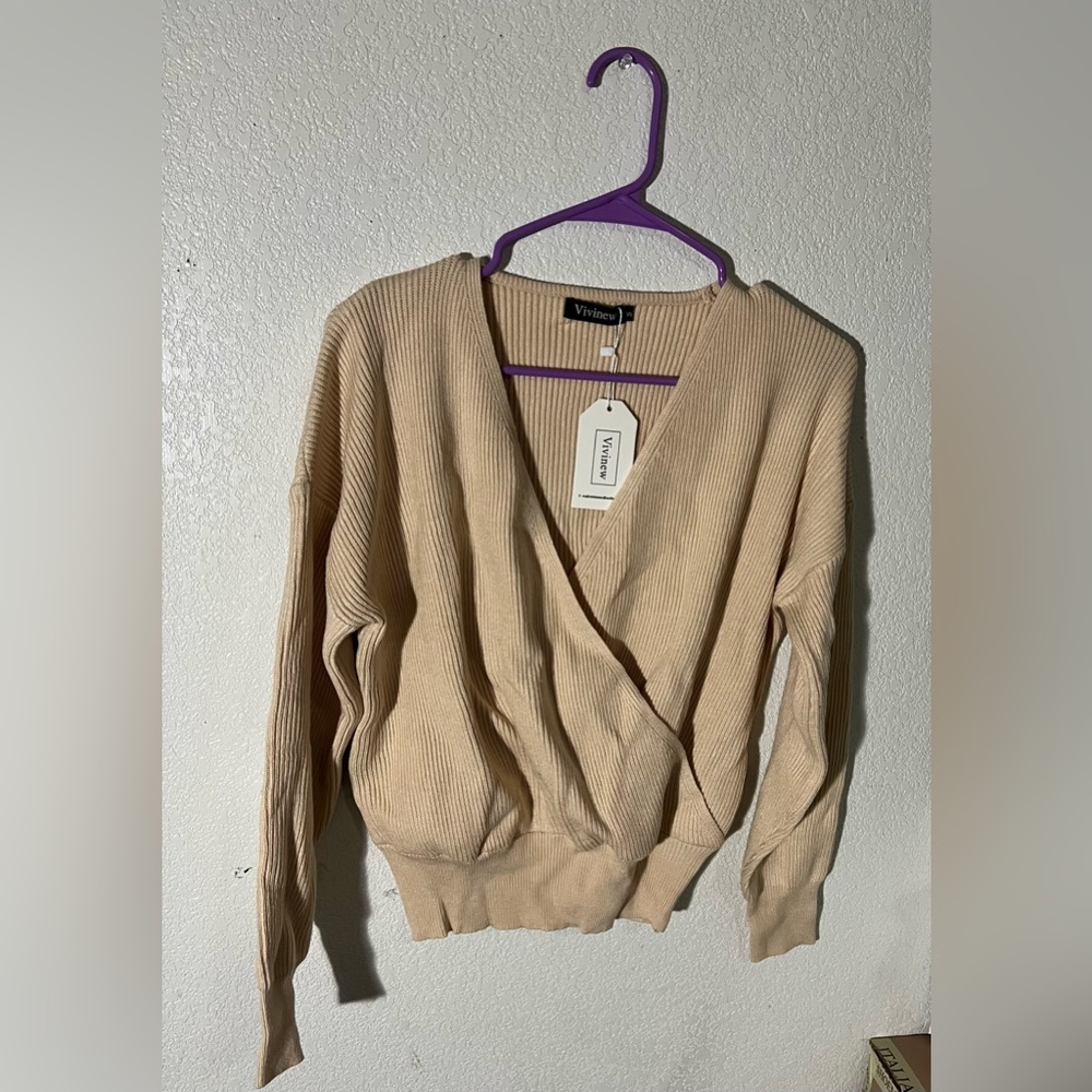 Crossover sweater top
